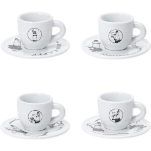 Bialetti Set of 4 espresso cups BIALETTI CAROUSEL Porcelain 4x 50 ml White 700000669 8006363021456