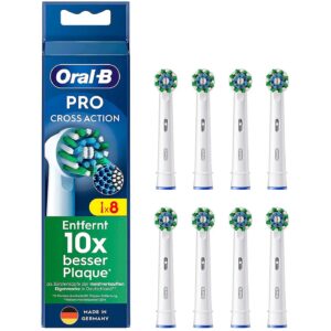 Braun Oral-B Pro Cross Action brush heads pack of 8 (white) CrossAction 8006540860472