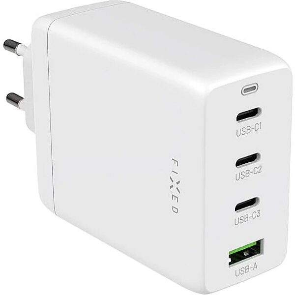 Fixed GaN 3xUSB-C/USB Travel Charger 100W | FIXCG100-3CU-WH FIXCG100-3CU-WH 8591680157259