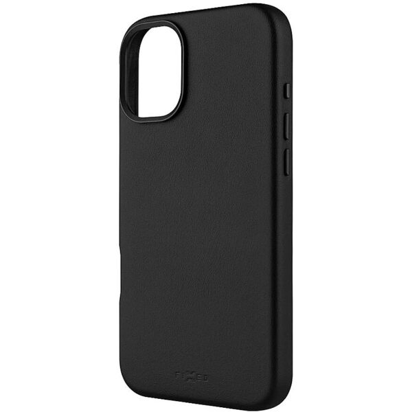 Fixed MagLeather | Back cover | Apple | iPhone 16 Plus | Leather | Black FIXLM-1401-BK 8591680172054