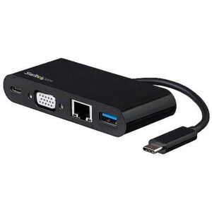 Startech USB C VGA MULTIPORT ADAPTER USB PD CHARGING 60W USB 3.0 GBE DKT30CVAGPD 0065030879163