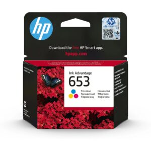 Hewlett Packard HP 653 TRI-COLOR ORIGINAL INK ADVANTAGE CARTRIDGE 3YM74AE#BHK 0193905429479