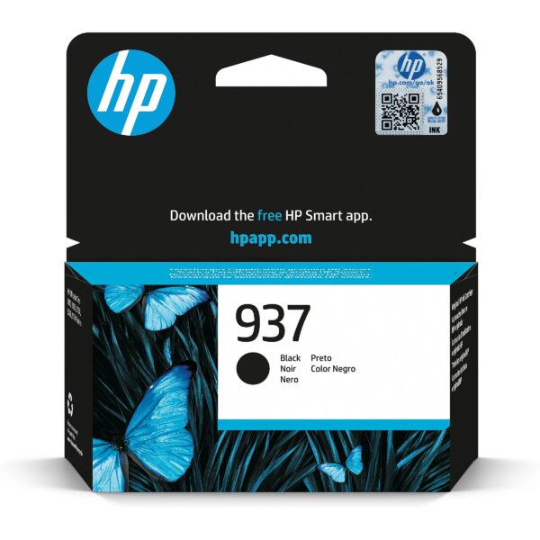 Hewlett Packard HP 937 Black Original Ink Cartridge 4S6W5NE#301 197192363287