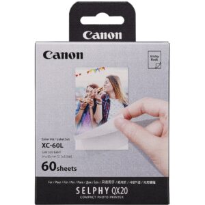 Canon XC-60L STICKER INK SET F/QX20 60 BLATT 54 X 85 MM 6756C001 4549292238495