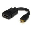 Startech 5IN HDMI TO HDMI MINI ADAPTER . HDACFM5IN 0065030845861