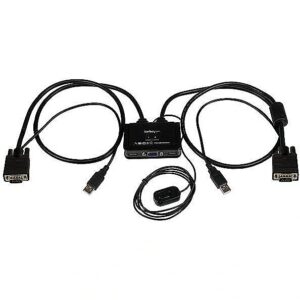 Startech 2PORT CABLE KVM WITH VGA USB AND REMOTE SWITCH BUTTON SV211USB 0065030858625