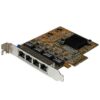 Startech 4-PORT PCIE GIGABIT NIC IN ST1000SPEX43 0065030862448