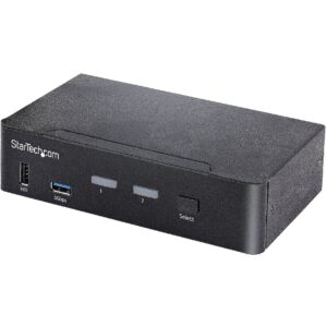 Startech 2 PORT DP USB C KVM SWITCH 60HZ 3.5MM AND USB AUDIO SV231DPUCA 0065030872201