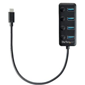 Startech 4-PORT USB C HUB WITH ON/OFF INDIVIDUAL ON/OFF SWITCHES HB30C4AIB 0065030874335