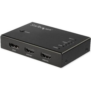 Startech HDMI VIDEO SWITCH - HDMI / DP 3XHDMI 1X DISPLAYPORT 4K 60HZ VS421HDDP 0065030881883