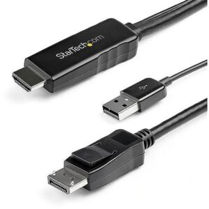 Startech 4K HDMI TO DISPLAYPORT CABLE 4K 30HZ - USB-POWERED HD2DPMM2M 0065030885119