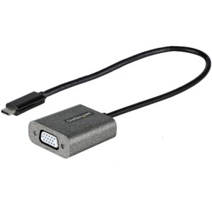 Startech USB C TO VGA ADAPTER 1920X1200P WITH 12IN LONG ATTACHED CABLE CDP2VGAEC 0065030888875