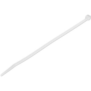 Startech 100 PACK 8 CABLE TIES -WHITE NYLON ZIP TIE WRAPS UL TAA CBMZT8N 0065030890731