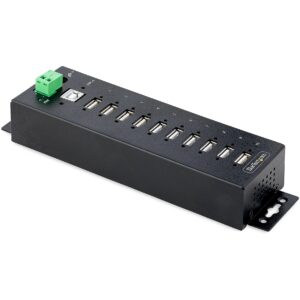 Startech INDUSTRIAL USB 2.0 HUB PORT USB HUB 10-PORT HUB USB210AIND-USB-A-HUB 0065030894616