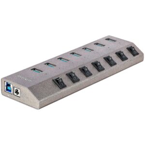 Startech 7-PT USB HUB W/ON/OFF SWITCHES WITH INDIVIDUAL ON/OFF SWITCHES 5G7AIBS-USB-HUB-EU 0065030895507