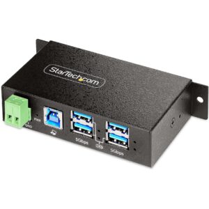 Startech 4PT MANAGED INDUSTRIAL USB HUB . 5G4AINDRM-USB-A-HUB 0065030898188