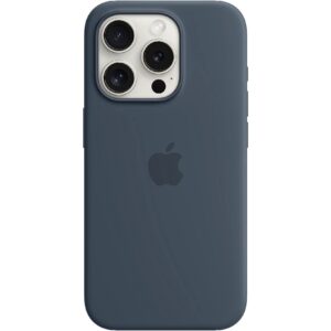 Apple iPhone 15 Pro Silicone Case with MagSafe - Storm Blue MT1D3ZM/A 0194253939818