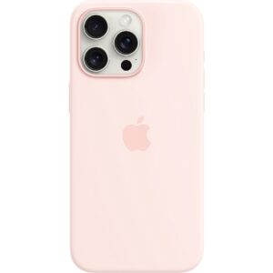 Apple iPhone 15 Pro Max Silicone Case with MagSafe - Light Pink MT1U3ZM/A 0194253940111