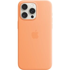 Apple iPhone 15 Pro Max Silicone Case with MagSafe - Orange Sorbet MT1W3ZM/A 0194253940173