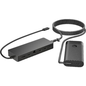 Hewlett Packard Universal USB-C Multiport Hub mit passenden Netzteil 9H0H9AA 0197961554168