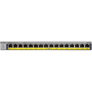 Netgear ProSafe 16-PT PoE+ Gigabit Switch Metal Budget PoE 183W (GS116PP) GS116PP-100EUS 0606449133332