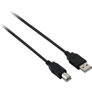 V7 USB2.0 A TO B CABLE 1.8M BLACK M/M 100PCT COPPER CONDUCTOR V7E2USB2AB-1.8M 0662919033304