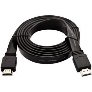 V7 HDMI FLAT 2M 6.6FT 6FT BLACK 4K HDMI MALE TO MALE FLAT V7HDMI4FL-02M-BK-1E 0662919104196