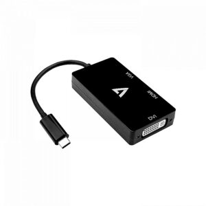 V7 BLACK USB C ADAPTERUSB C TO VGA DVI HDMI ADAPTER V7UC-VGADVIHDMI-BLK 0662919108798