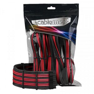 CableMod PRO ModMesh Cable Extension Kit - Black/Red CM-PCAB-BKIT-NKKR-3PK-R 0716894288232