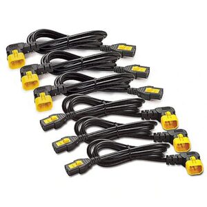 APC POWER CORD KIT (6 EA) LOCKING C13 TO C14 (90 DEGREE) 1.2M AP8704R-WW 0731304296461