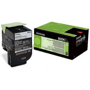 Lexmark Toner Lexmark 802K black | return | 1000 pgs| CX310dn / CX310n / CX410de / CX410 80C20K0 0734646476324