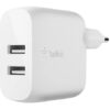 Belkin DUAL USB-A CHARGER 24W WHITE WCB002VFWH 0745883793655