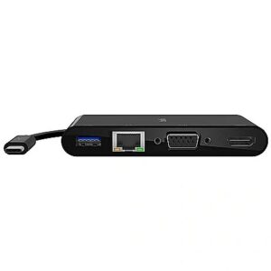 Belkin USB-C TO GIGABIT-ETHERNET/HDMI VGA/USB-A ADAPTER BLACK AVC005BTBK 0745883799121