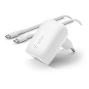 Belkin 30W USB-C CHARGER WITH POWER DELIVERY AND PPS TECHNOLOGY INCL WCA005VF1MWH-B6 0745883837601