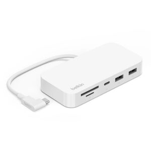 Belkin USB C 6-IN-1 MULTIPORT HUB WITH HOLDER INC011BTWH 0745883837687