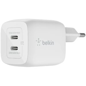 Belkin 45W DUAL USB-C GaN WCH011VFWH 0745883841073