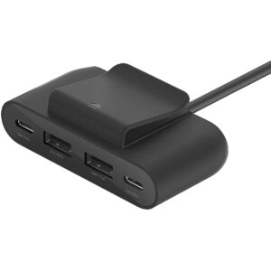 Belkin 4-PORT USB SPLITTER 2XUSB-C 2XUSB-A MAX. 30W 2M CABLE BLACK BUZ001BT2MBKB7 0745883852352