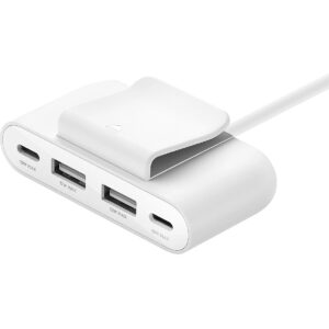 Belkin 4-PORT USB SPLITTER 2XUSB-C 2XUSB-A MAX. 30W 2M CABLE WHITE BUZ001BT2MWHB7 0745883853687