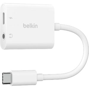 Belkin NPA004BTWH ROCKSTAR 3.5MM JACK AUDIO AND USB-C CHARGING ADAPTER NPA004BTWH 0745883863730