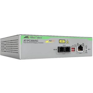 Allied Telesis TAA 10/100TX TO 100FX/SC POE+ MEDIA+RATE CONVERTER UNIVERSPSU AT-PC200/SC-960 0767035224404