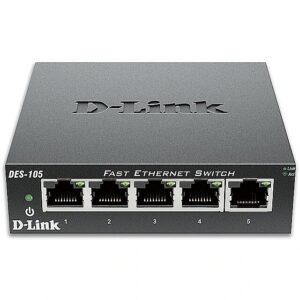 D-Link DES‑105 5-Port Fast Ethernet Switch DES-105/E 0790069368189