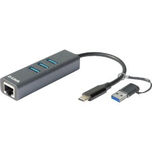 D-Link USB-C/USB to Gigabit Ethernet Adapter with 3 USB 3.0 Ports 	DUB-2332 DUB-2332 0790069468599