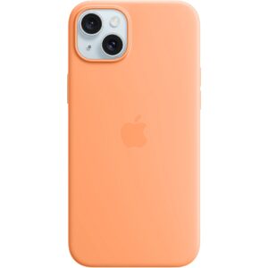 Apple iPhone 15 Plus Silicone Case with MagSafe - Orange Sorbet MT173ZM/A 194253939696