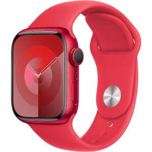 Apple Watch Series 9 GPS + Cellular 41mm (PRODUCT)RED Aluminium Case with (PRODUCT)RED Sport Band - S/M MRY63ET/A 195949028106