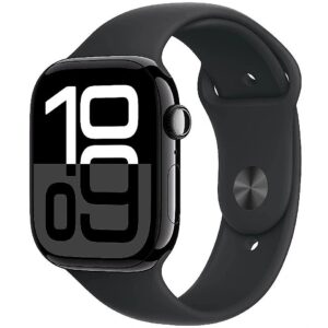 Apple Watch Series 10 GPS 46 mm Jet Black Aluminium Case with Black Sport Band - S/M MWWP3ET/A 195949553486