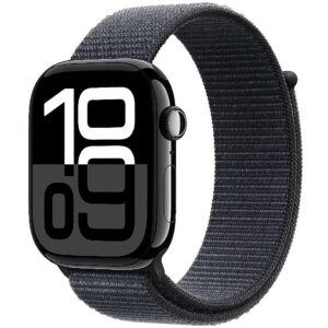 Apple Watch Series 10 GPS 46 mm Jet Black Aluminium Case with Ink Sport Loop MWWR3ET/A 195949553509