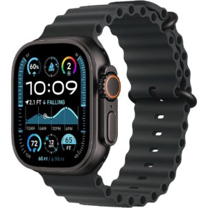 Apple Watch Ultra 2 GPS + Cellular 49mm Black Titanium Case with Black Ocean Band MX4P3EL/A 195949583193