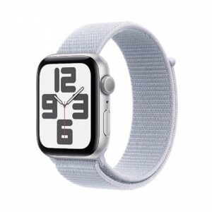 Apple Watch SE GPS 40 mm Silver Aluminium Case with Blue Cloud Sport Loop MXEE3ET/A 195949642760