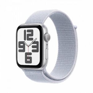 Apple Watch SE GPS 44mm Silver Aluminium Case with Blue Cloud Sport Loop MXET3ET/A 195949645198