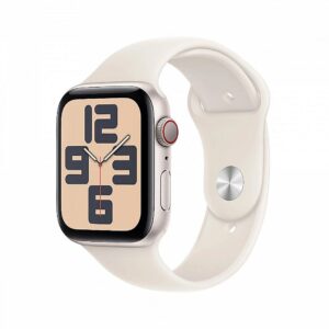 Apple Watch SE GPS + Cellular 44 mm Starlight Aluminium Case with Starlight Sport Band - M/L MXGU3ET/A 195949650499